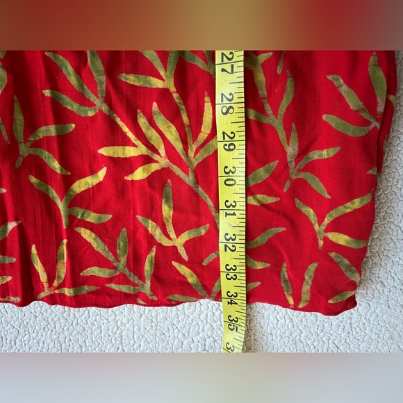 VINTAGE NWT HULA HULA RED HALTER HAWAIIAN MIDI DRESS ONE SIZE WOMENS - Picture 5 of 5